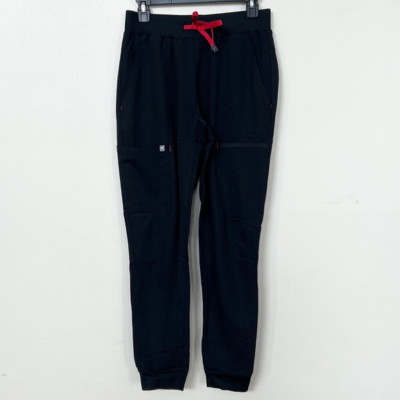 Fabletics Black Joggers with Red Accents - Picture 3 of 11